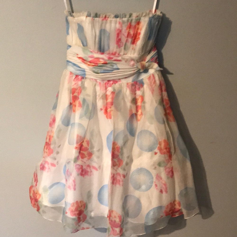Betsey Johnson strapless floral dress